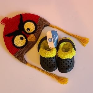 Toddler Hat and Warm Lined Lily &Dan Clogs Kid's Size 5/6